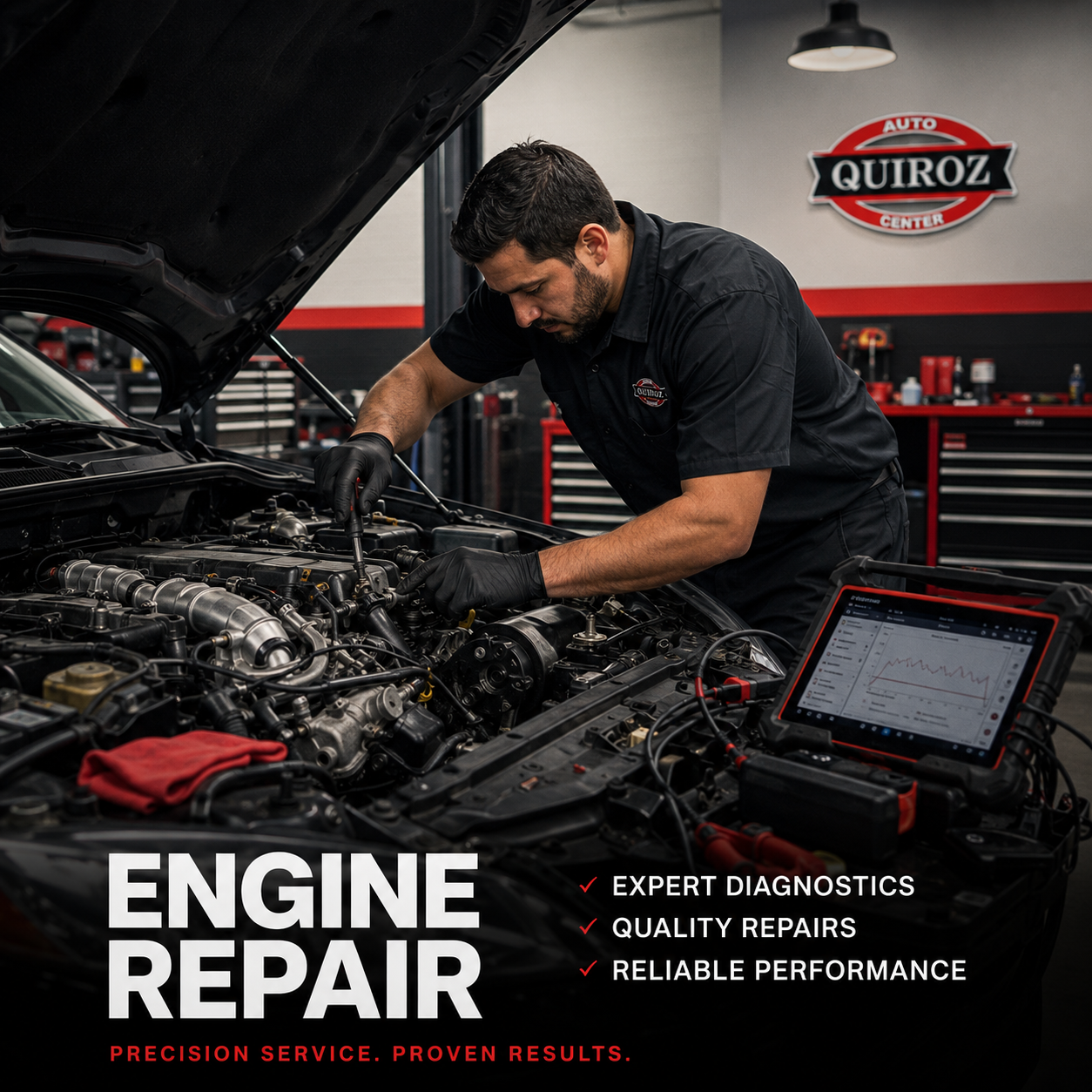 Quiroz Auto Heroes shop technician